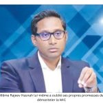 Rajeev Hasnah a l’art de dilapider en silence .